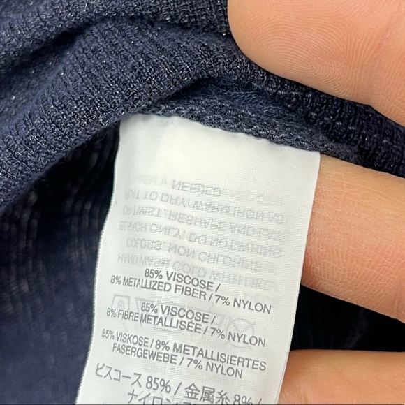 Madewell Women’s Night sparkle Turtle Neck Long Sleeve Top size M - Picture 5 of 9